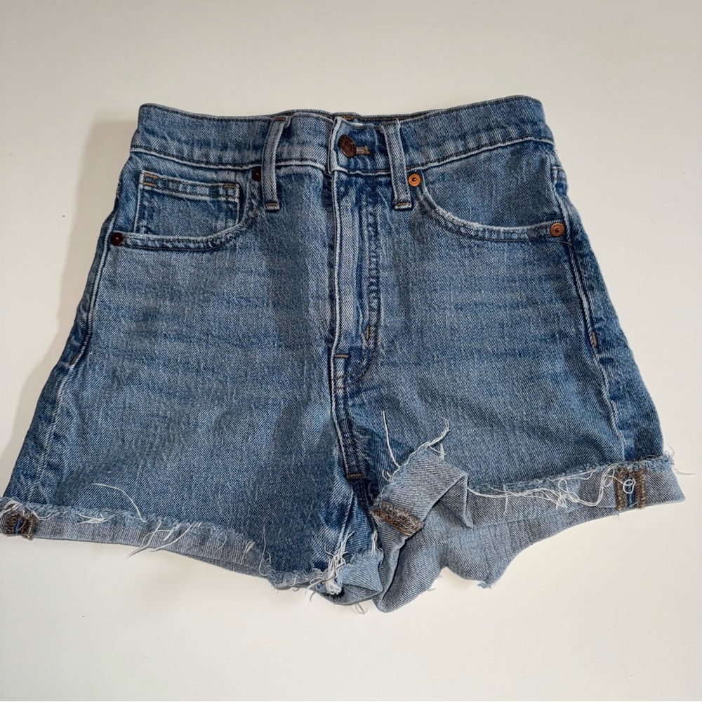 Madewell High Rise Denim Shorts Cuff Size 24